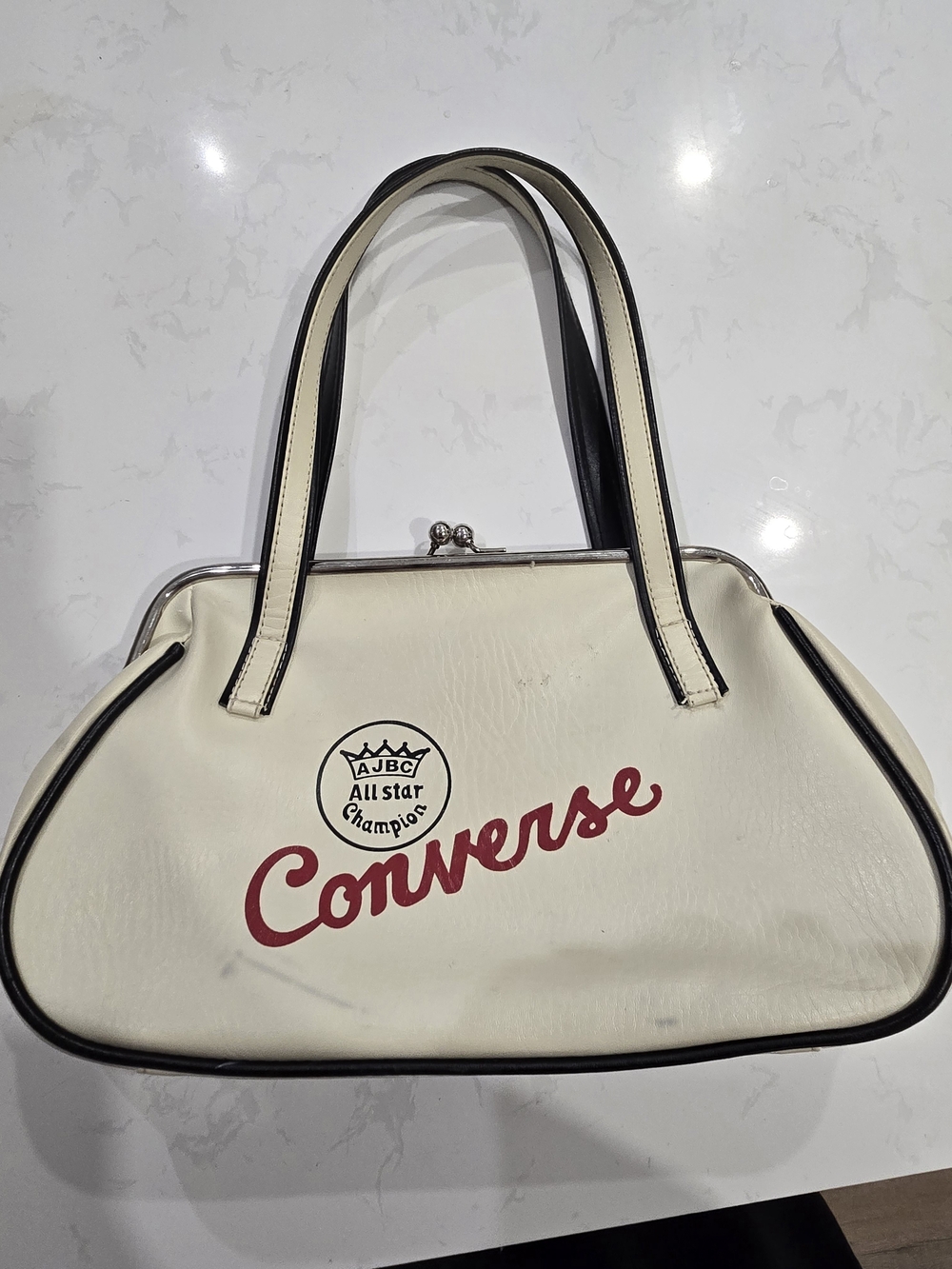 0Vintage 90s Y2K Converse All-Star Champion White Purse